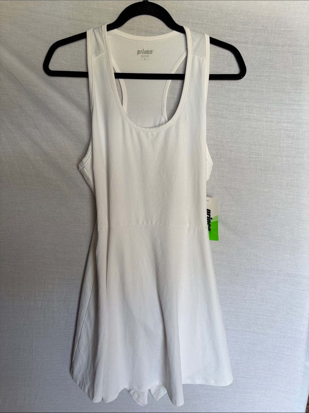 Prince White Scoop-Neck Athletic Tennis Dress